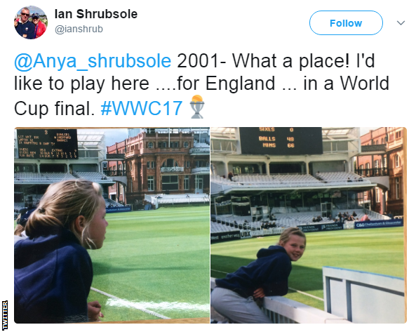 Ian Shrubsole tweet