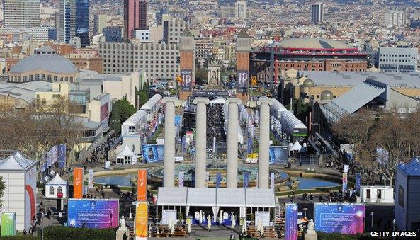 A view of Mobile World Congress in Barcelona, 2011