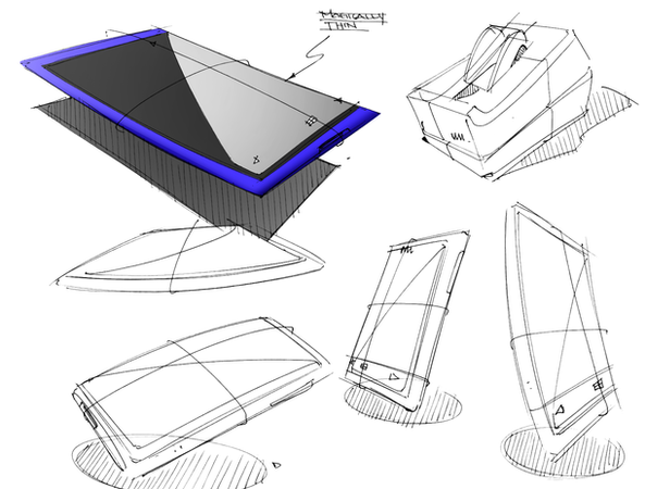 Design sketch of HTC phone