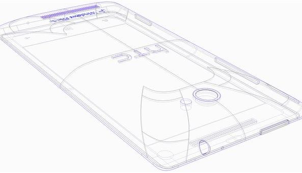 Design graphic of HTC phone