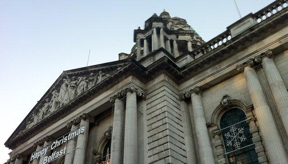 The flag was removed from the City Hall on Tuesday morning