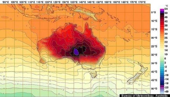 Australian map with new colours