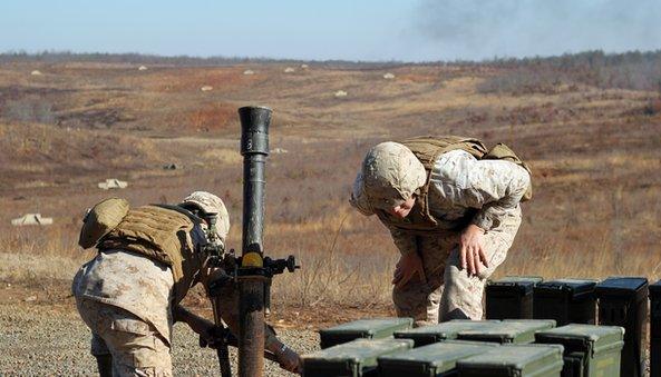 American soldiers in training