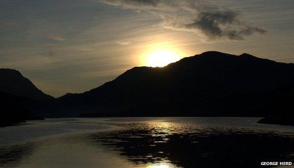 Llyn Padarn from Fachwen at dawn