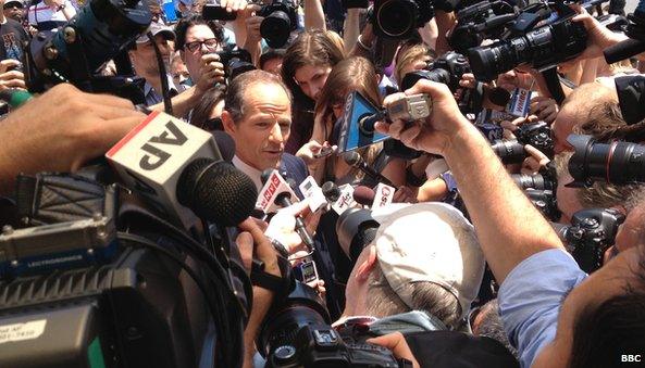 Eliot Spitzer and reporters