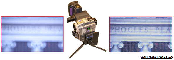 Hybrid video camera used to reverse motion blur caused by camera shake