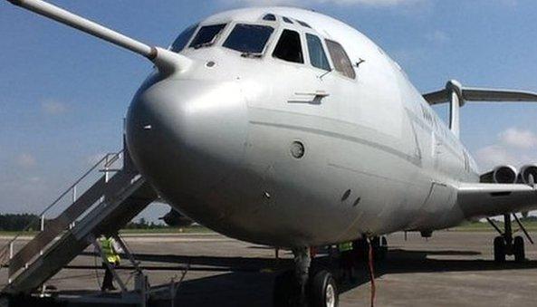 The Vickers VC10 jetliner in Newquay