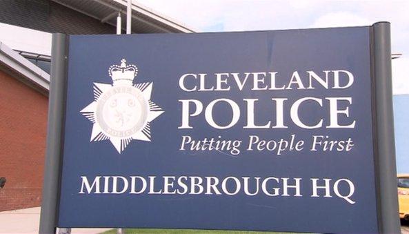 Cleveland police HQ sign