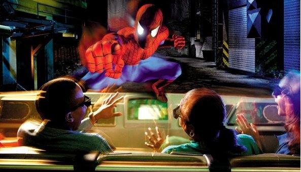 Still from Spider-Man ride