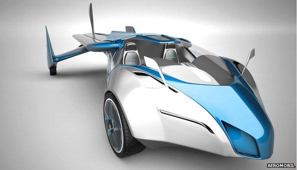 Studio shot of the Aeromobil