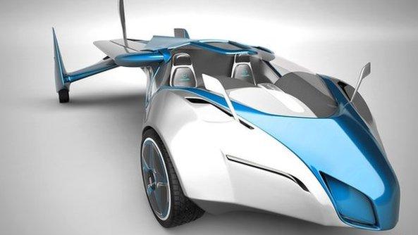 Studio shot of the Aeromobil