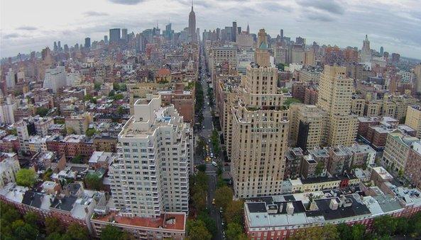 Aerial view of the New York City skyline