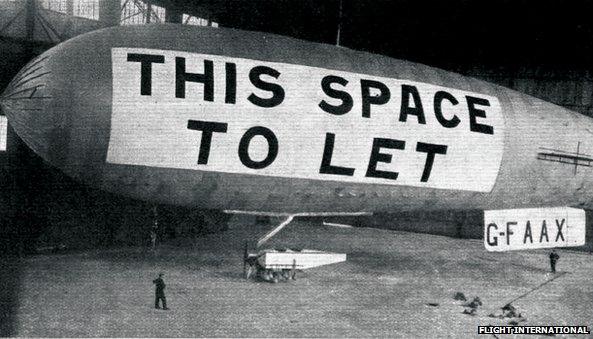 The AD.1 airship in the Cramlington hangar