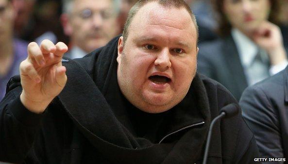 Kim Dotcom at a NZ parliamentary committee