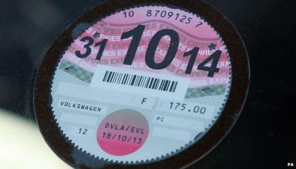 Car tax disc