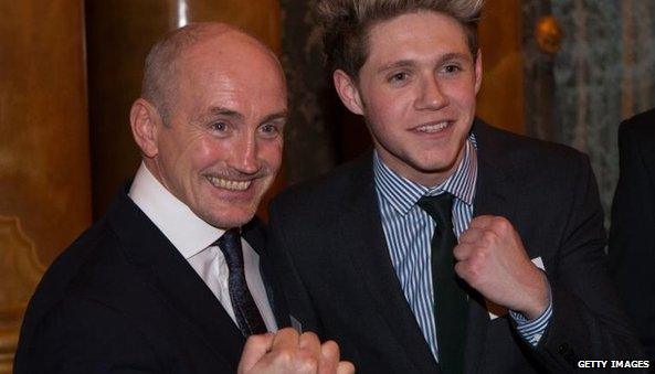 Barry McGuigan and Niall Horan