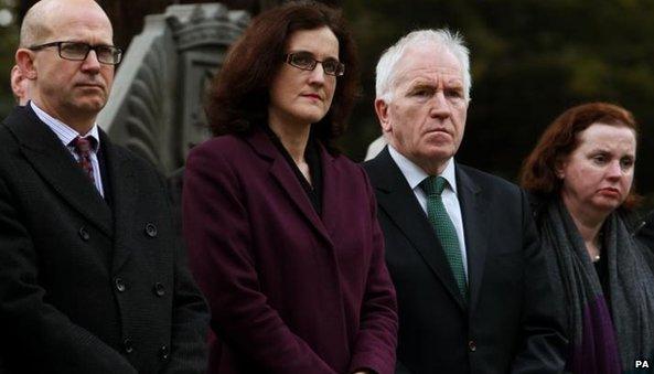 British Ambassador to Ireland Dominick Chillcot, Theresa Villiers, Jimmy Deenihan and Australian ambassador to Ireland Dr Ruth Adler