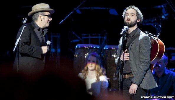 Elvis Costello and Conor O'Brien of Villagers performed together