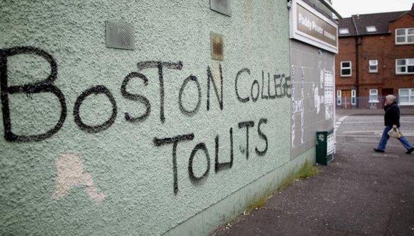 Graffiti appeared in west Belfast