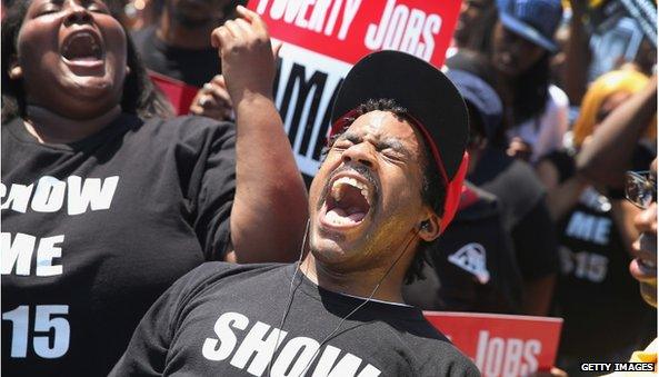 Man yelling in protest