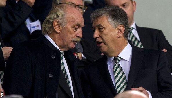 Celtic's majority shareholder Dermot Desmond and chief executive Peter Lawwell