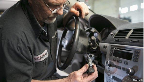 GM car with ignition key