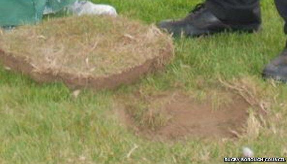 In the past week about 60 holes have been dug at Whinfield Recreational Ground