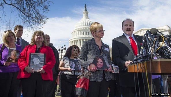 Family members of GM victims hold press conference outside Capitol