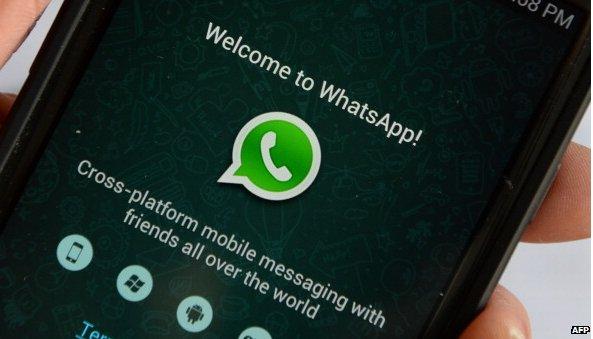 WhatsApp on a Samsung phone