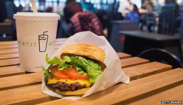 Shake Shack burger and concrete