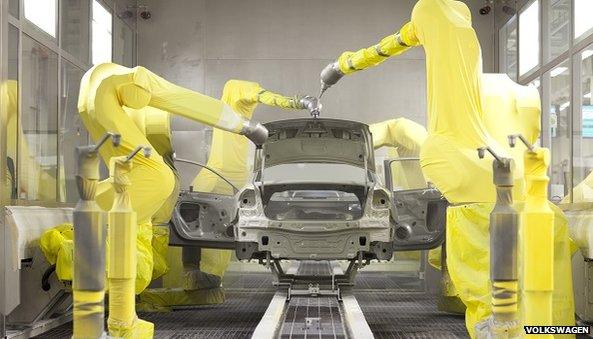 Volkswagen car on the line