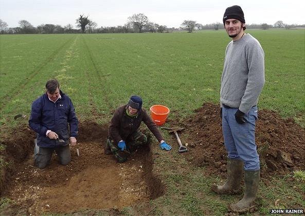 Tom Lucking at dig site in south Norfolk