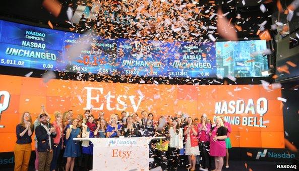 nasdaq marketsite with etsy