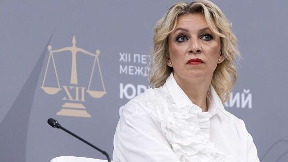 Maria Zakharova seen during the session 'US Federal Reserve System: the highest degree of corruption' on the second day of the St. Petersburg International Legal Forum