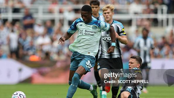Newcastle United were 1-0 down against Bayer Leverkusen when they changed kits