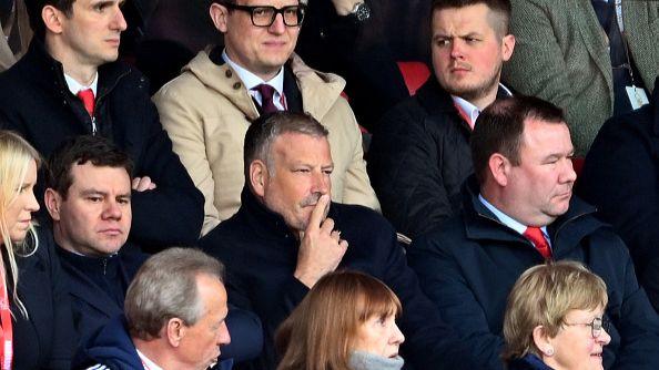 Mark Clattenburg in the stands at the City Ground.