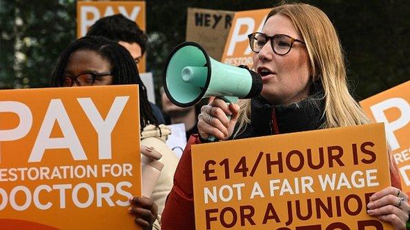 Junior doctor on picket line