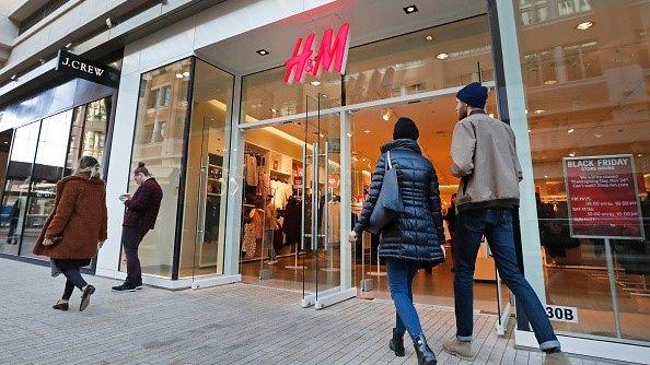 Shoppers at H&M store