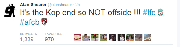 Alan Shearer tweet