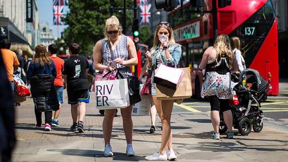 Shoppers on Oxford Street