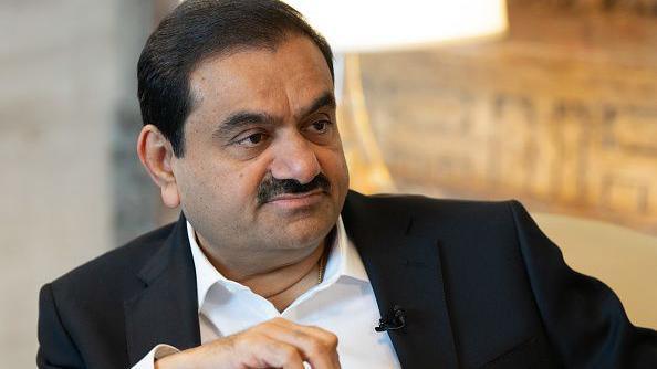 Gautam Adani, chairman of Adani Group, during a Bloomberg Television interview at the company's headquarters in Ahmedabad