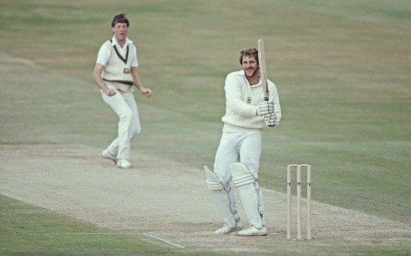 Ian Botham playing cricket