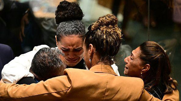 Four of Marielle Franco's family are hugging and crying in court after the verdict