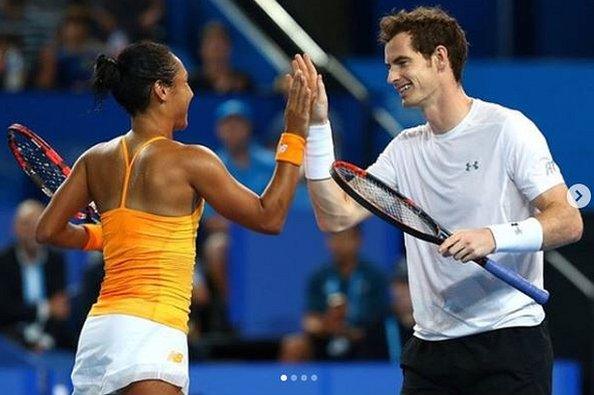 Heather Watson and Andy Murray