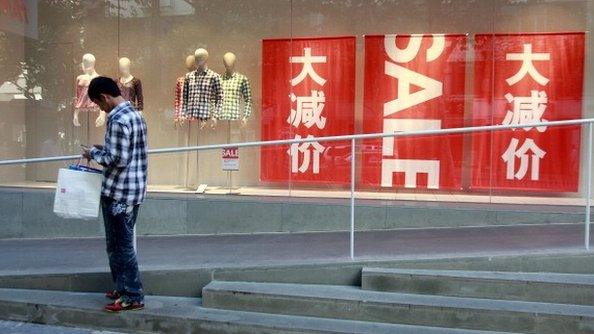 shoppers in China