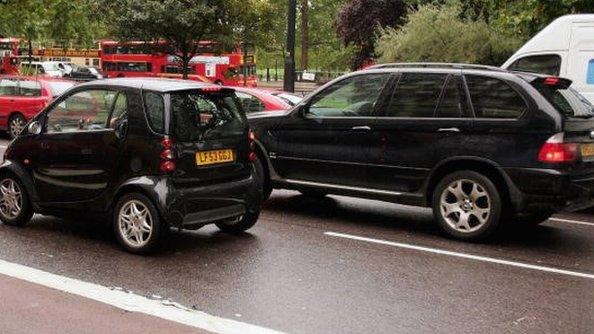 cars on street in London