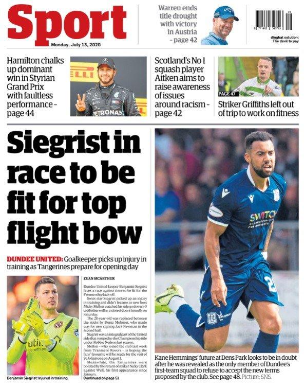 Dundee Courier back page