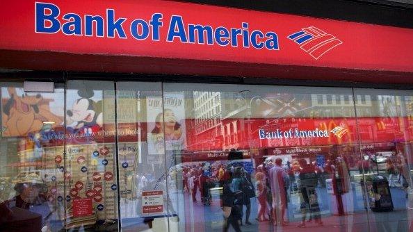 A Bank of America sign in New York