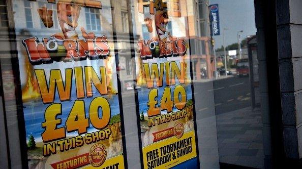 A betting shop window