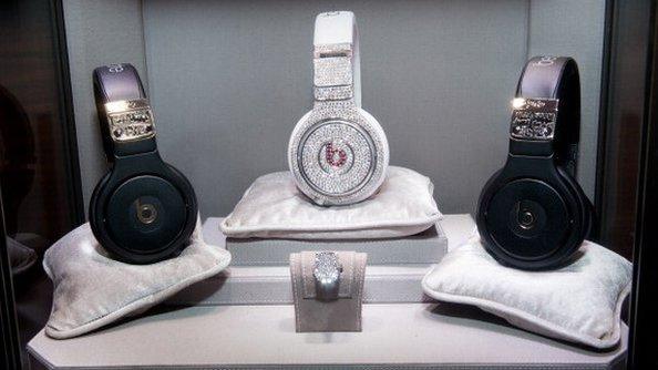 Beats headphones on display